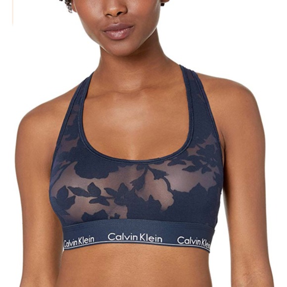 navy calvin klein bralette